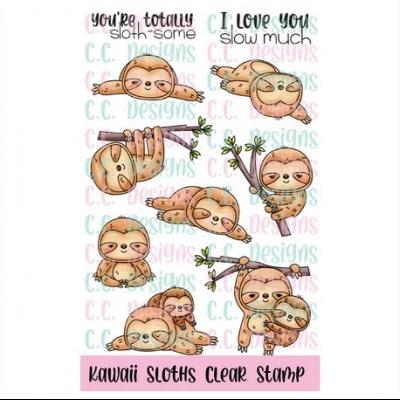 C.C. Designs Clear Stamps - Kawaii Sloths